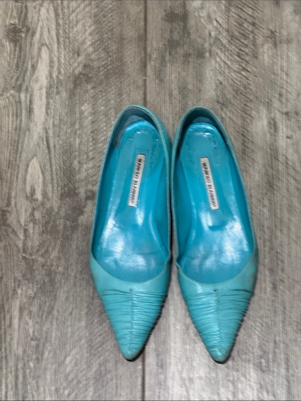 Manolo Blahnik Pointed Toe Flats